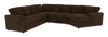 Made in Canada Customizable Sofa Lab Curve 4-Piece Right-Facing Sectional with Cuddler - Plush Chocolate