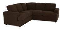 Made in Canada Customizable Sofa Lab Curve 2-Piece Fabric Sectional - Plush Chocolate 