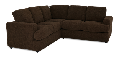 Made in Canada Customizable Sofa Lab Curve 2-Piece Fabric Sectional - Plush Chocolate | Sofa sectionnel 2 pièces personnalisable Curve de Sofa Lab fabriqué au Canada en tissu - Plush Chocolate