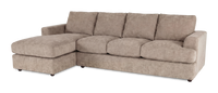 Made in Canada Customizable Sofa Lab Curve Left-Facing Fabric Sofa Chaise – Chenille Praline