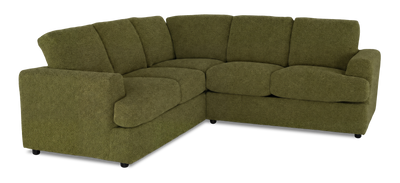 Made in Canada Customizable Sofa Lab Curve 2-Piece Fabric Sectional - Chenille Moss | Sofa sectionnel 2 pièces personnalisable Curve de Sofa Lab fabriqué au Canada en tissu - Chenille Moss