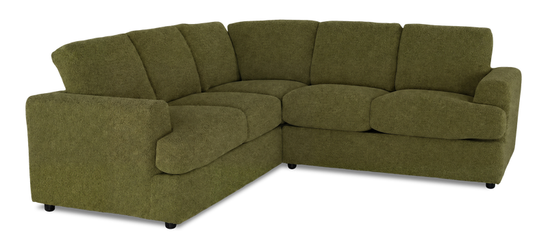 Made in Canada Customizable Sofa Lab Curve 2-Piece Fabric Sectional - Chenille Moss