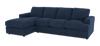 Made in Canada Customizable Sofa Lab Curve Left-Facing Fabric Sofa Chaise  – Chenille Pacific | Sofa avec fauteuil long de gauche personnalisable Curve de Sofa Lab fabriqué au Canada en tissu - Chenille Pacific