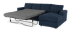 Made in Canada Customizable Sofa Lab Curve Fabric Right-Facing Sofabed Sectional - Chenille Pacific | Sofa-lit sectionnel de droite personnalisable Curve de Sofa Lab fabriqué au Canada en tissu - Chenille Pacific