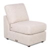 Made in Canada Customizable Sofa Lab Curve 24\" Armless Fabric Chair – Chenille White