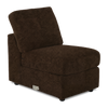 Made in Canada Customizable Sofa Lab Curve 24" Armless Fabric Chair – Plush Chocolate | Fauteuil sans accoudoirs personnalisable Curve de Sofa Lab de 24 po fabriqué au Canada en tissu Plush - Plush Chocolate