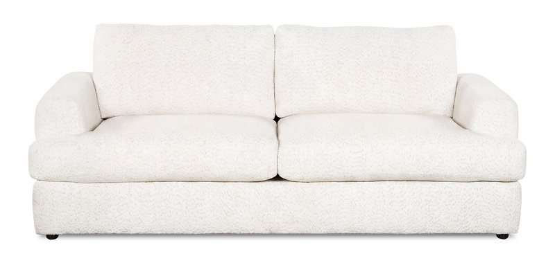 Made in Canada Customizable Sofa Lab Curve 38\" Fabric Sofa Bed - Teddy Snow