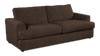 Made in Canada Customizable Sofa Lab Curve 38\" Fabric Sofa Bed - Teddy Walnut