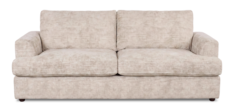 Made in Canada Customizable Sofa Lab Curve 38\" Fabric Sofa Bed - Plush Parchment