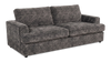 Made in Canada Customizable Sofa Lab Curve 38\" Fabric Sofa Bed - Plush Charcoal 
