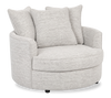 Made in Canada Sofa Lab Customizable Cuddler 48\" Fabric Accent Chair – Plush Oyster