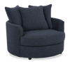 Made in Canada Sofa Lab Customizable Cuddler 48\" Fabric Accent Chair – Chenille Pacific