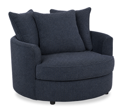 Made in Canada Sofa Lab Customizable Cuddler 48" Fabric Accent Chair – Chenille Pacific  | Fauteuil d’appoint enveloppant personnalisable Plush Cuddler de Sofa Lab de 48 po fabriqué au Canada en tissu - Chenille Pacific