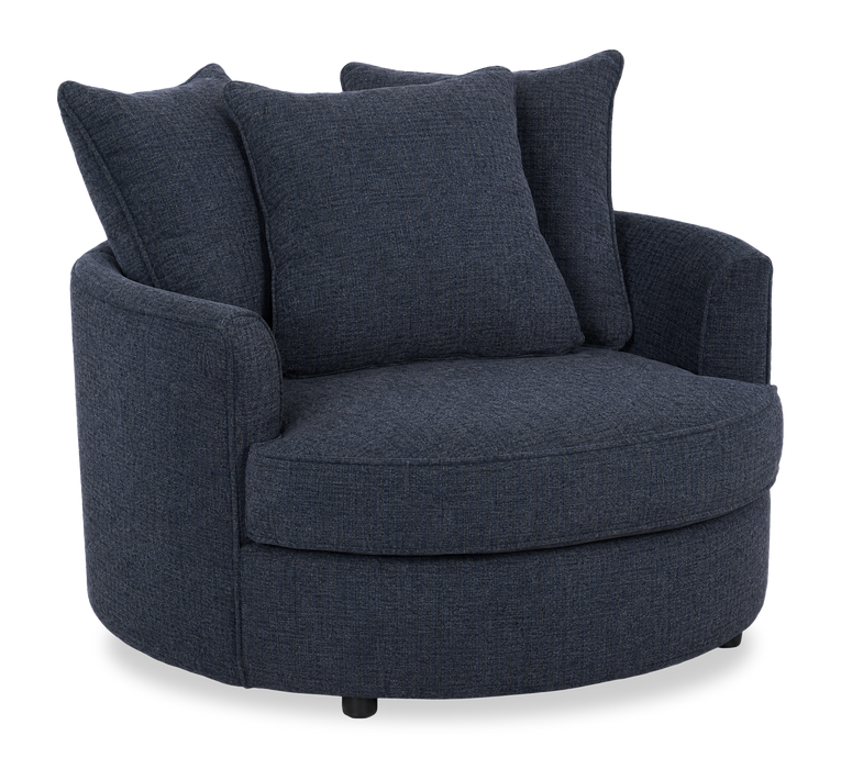 Made in Canada Sofa Lab Customizable Cuddler 48\" Fabric Accent Chair – Chenille Pacific