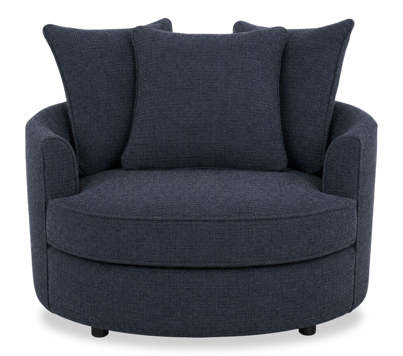 Made in Canada Sofa Lab Customizable Cuddler 48\" Fabric Accent Chair – Chenille Pacific