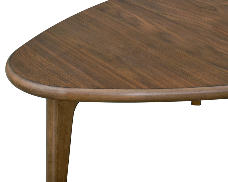 Deco 42.5” Modern Oval Coffee Table – Walnut