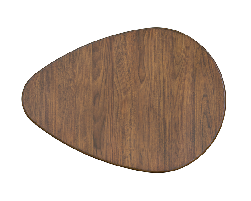 Deco 42.5” Modern Oval Coffee Table – Walnut