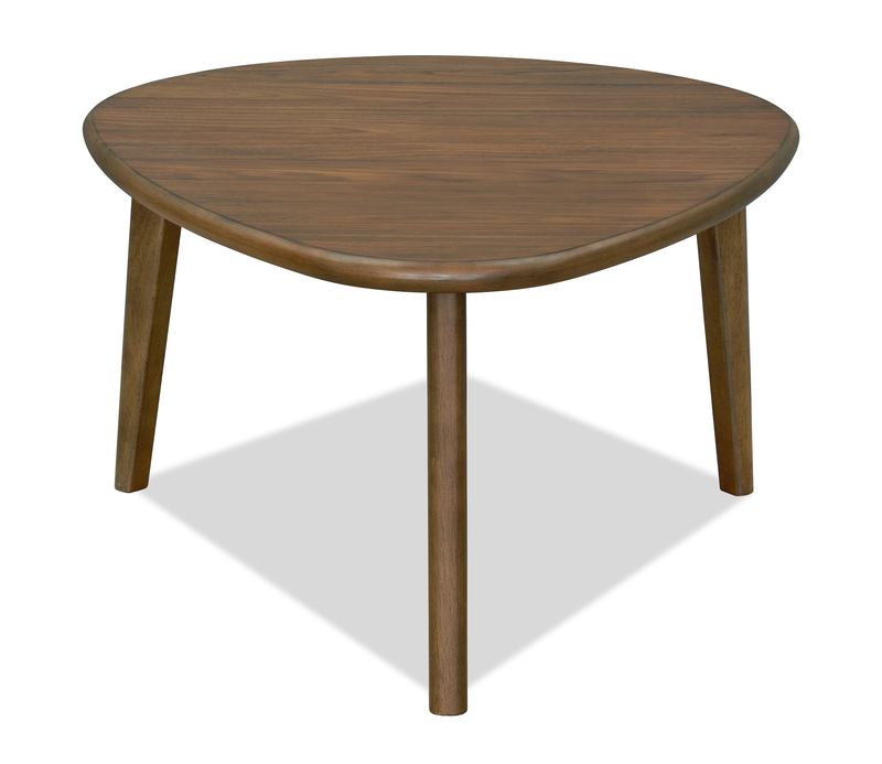 Deco 42.5” Modern Oval Coffee Table – Walnut