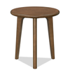 Deco 19.5” Modern Round End Table – Walnut