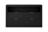 Delta Bedroom 4-Drawer Dresser with Storage Shelf, 57"W x 33"H - Black