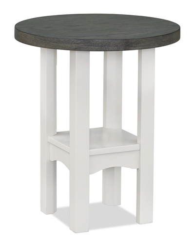 Dena 20” Modern Round End Table – Dove Grey | Table de bout ronde moderne Dena de 20 po - gris tourterelle
