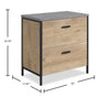 Dexter 30” 2-Drawer Lateral Filing Cabinet – Prime Oak | Classeur latéral Dexter de 30 po à 2 tiroirs - chêne gravé
