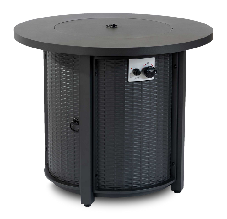 Ember Fire Pit Table, 30\"W, 40,000 BTU, Propane, Metal