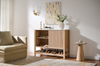 Essex 47.25” 3-Shelf Accent Cabinet with Sliding Door – Weathered White | Armoire décorative Essex de 47,25 po à 3 tablettes avec porte coulissante - blanc vieilli