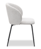 Evita Dining Chair with Cushion Fabric Seat & Back, Metal – Beige | Chaise de salle à manger Evita en métal avec coussin de siège et dossier en tissu - beige
