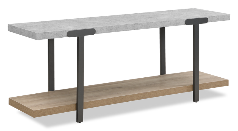 Felicity 60” TV Stand with Cable Management for TVs up to 65”– Natural & Faux Stone
