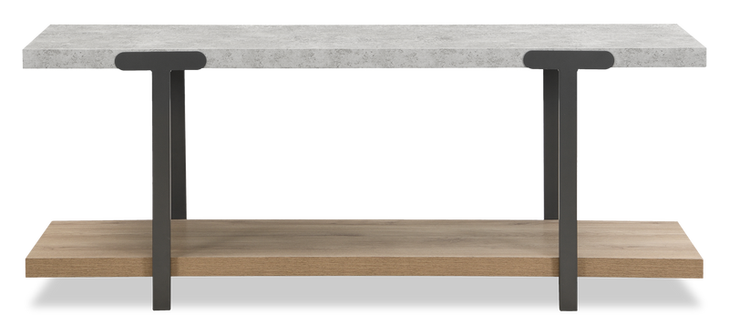 Felicity 60” TV Stand with Cable Management for TVs up to 65”– Natural & Faux Stone