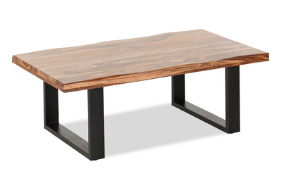 Fletcher 45” Contemporary Coffee Table with Iron Frame - Brownstone | Table à café contemporaine Fletcher de 45 po avec armature en fer - grès brun