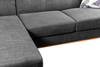 Kort & Co. Freeman 2-Piece Left-Facing Sectional with Wood Legs – Charcoal Grey | Sofa sectionnel gauche Freeman de Kort & Co. 2 pièces de po en tissu d’apparence lin avec pattes en bois - gris anthracite