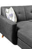 Kort & Co. Freeman 2-Piece Left-Facing Sectional with Wood Legs – Charcoal Grey | Sofa sectionnel gauche Freeman de Kort & Co. 2 pièces de po en tissu d’apparence lin avec pattes en bois - gris anthracite