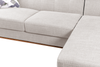 Kort & Co. Freeman 2-Piece Right-Facing Sectional with Wood Legs – Dove White | Sofa sectionnel de gauche Freeman de Kort & Co. 2 pièces po en tissu d’apparence lin avec pattes en bois - blanc colombe