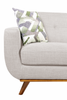 Kort & Co. Freeman 2-Piece Linen-Look Fabric Sectional with Wood Legs – Dove White | Sofa sectionnel Freeman de Kort & Co. 2 pièces po en tissu d’apparence lin avec pattes en bois - blanc colombe