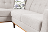 Kort & Co. Freeman 2-Piece Linen-Look Fabric Sectional with Wood Legs – Dove White | Sofa sectionnel Freeman de Kort & Co. 2 pièces po en tissu d’apparence lin avec pattes en bois - blanc colombe