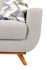 Kort & Co. Freeman 2-Piece Linen-Look Fabric Sectional with Wood Legs – Dove White | Sofa sectionnel Freeman de Kort & Co. 2 pièces po en tissu d’apparence lin avec pattes en bois - blanc colombe