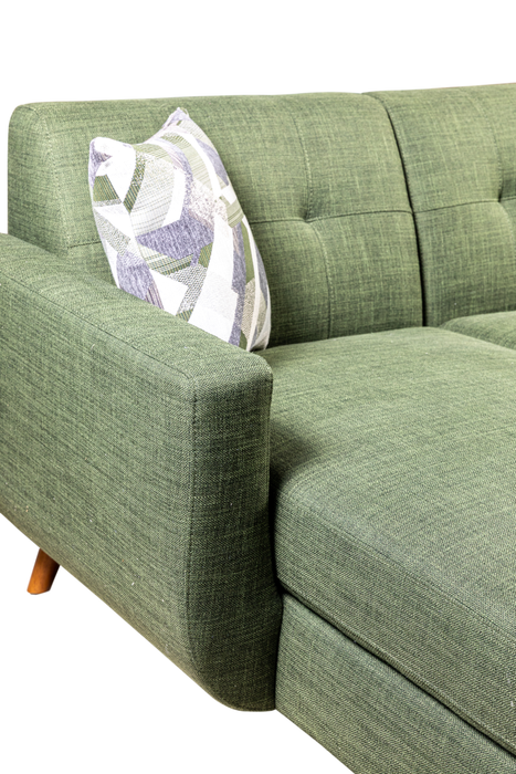 Kort & Co. Freeman 2-Piece Left-Facing Sectional with Wood Legs – Avocado Green