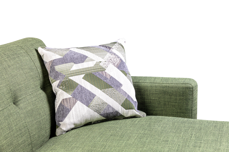 Kort & Co. Freeman 2-Piece Right-Facing Sectional with Wood Legs – Avocado Green