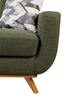 Kort & Co. Freeman 2-Piece Linen-Look Fabric Sectional with Wood Legs – Avocado Green | Sofa sectionnel Freeman de Kort & Co. 2 pièces po en tissu d’apparence lin avec pattes en bois - vert avocat