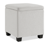 Halifax 14.75” Fabric Storage Ottoman – Light Grey