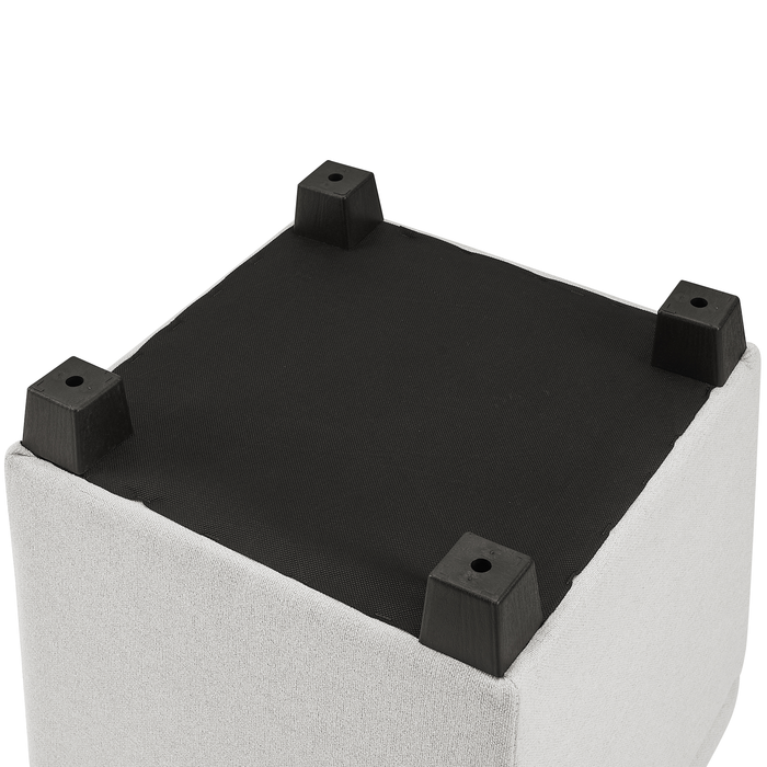 Halifax 14.75” Fabric Storage Ottoman – Light Grey