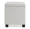 Halifax 14.75” Fabric Storage Ottoman – Light Grey | Pouf de rangement Halifax de 14,75 po en tissu - gris clair