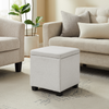 Halifax 14.75” Fabric Storage Ottoman – Light Grey | Pouf de rangement Halifax de 14,75 po en tissu - gris clair