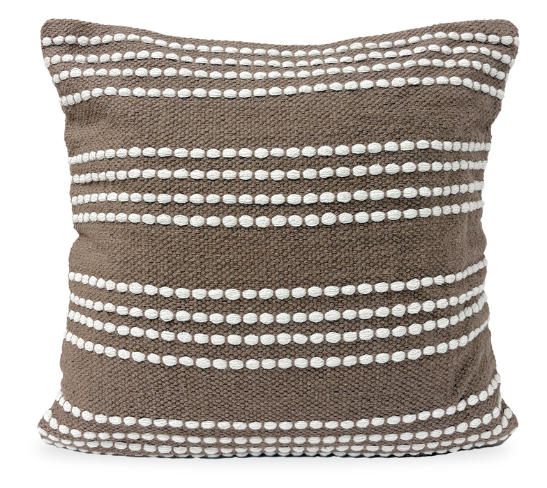 Harris Fabric Accent Pillow -Mocha