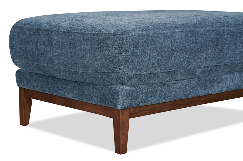 Horizon 44.09\" Fabric Ottoman - Navy