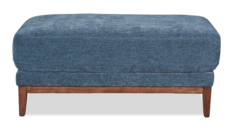 Horizon 44.09\" Fabric Ottoman - Navy