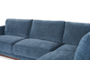 Horizon 2-Piece Right-Facing Fabric Sectional with Wood Base and Legs - Navy | Sofa sectionnel de droite Horizon 2 pièces en tissu avec base et pattes en bois - bleu marine