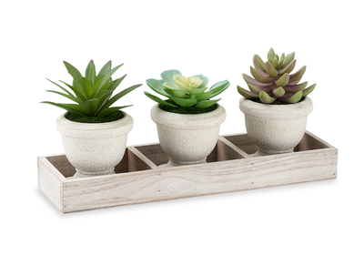 Artificial Potted Plants – set of 3  | Plantes artificielles en pot - ensemble de 3